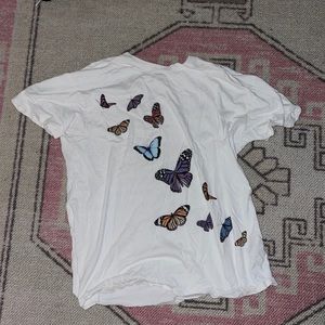 hollister butterfly shirt